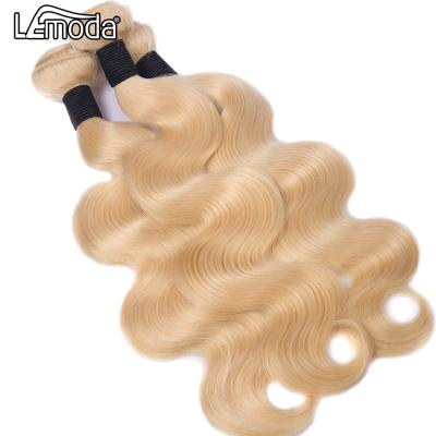 China High Quality Barely Shedding Thick Soft Soft Body Wave Brazilian Hair Weave 3/4 Bundle Remy Hair Extensions 613 Bundles Honey Blonde Straight Human Hair for sale