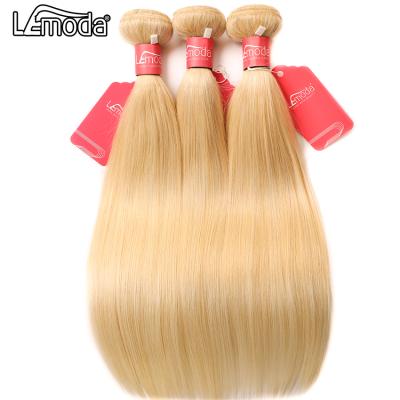 China 10-40 Inch Soft Smooth Thick Shedding Barely Cuticle Aligned Raw Brazilian Virgin Hair Bundles Unprocessed Honey Blonde Human Hair Bundles Wholesale With Closure for sale