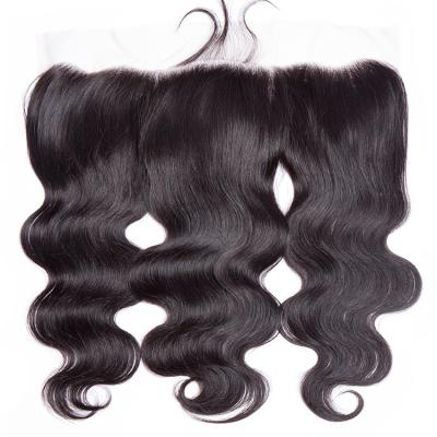 China Wholesale Brazilian Transparent Swiss Lace Barely Shedding Soft Smooth Thick Virgin Human Hair HD Front Closure Top Quality Raw Human Hair 13X6 HD Lace for sale