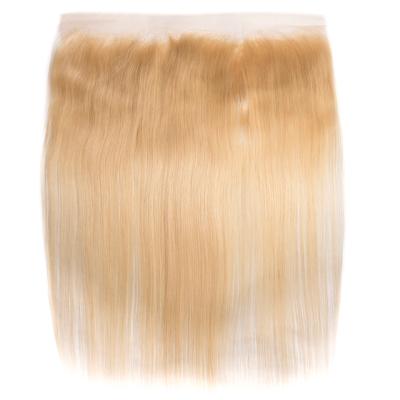 China Virgin Remy Hair Pre-Plucked Baby Hairline Straight Swiss Barely Shedding Soft Thick Smooth Lace Headband Human Raw Blonde Closure 613 Headband for sale