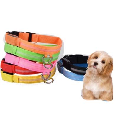 China Lights Led Lights Pet Supplies Adjustable Neck Glowing Fluorescent Light Collar For Dogs Cat for sale