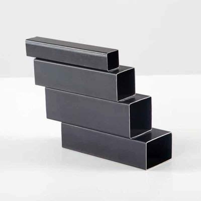 China 12M Length Square Section Shape Black Enamel Steel Tube 200x200 60x60x4.5mm for 40mm x 40mm Frame for sale