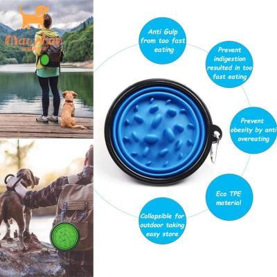 China Silicone Automatic Dog Slow Feeder Bowl, Non Slip Puzzle Bowl - Anti-Swallow Pet Slower Food Feeding Dishes for sale