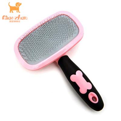 China Cat Brush Tool Grooming Self Viable Dog Grooming Comb Pet Hair Cleaning Remover for sale