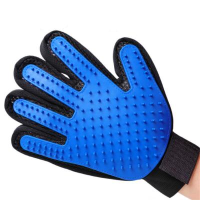 China Sustainable Pet Cat Hair Gentle Shedding Remover Glove Tool Dog Grooming Glove for sale