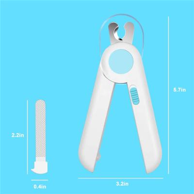 China Viable Pet Cat Dog Nail Clippers Grooming Stainless Steel Pet Nail Trimmer Clipper With LED Light for sale