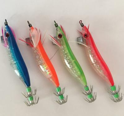 China Luminous Hook Squid Jigger Shrimp Squid Baits Hard Fishing Lure for sale