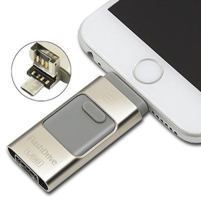 China High quality metal usb flash drive 8gb 16gb 32gb 64gb 128gb 256gb 3in1 for App, Android, and PC together for sale