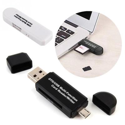 China Plastic High Speed ​​Type C Card Reader OTG Writer Micro /USB 2 in 1 multi function tf memory card reader usb for sale