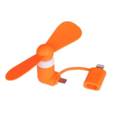 China Commercial 2 in 1 Portable Cell Phone Mini Mobile Fan USB for iPhone and Android for sale