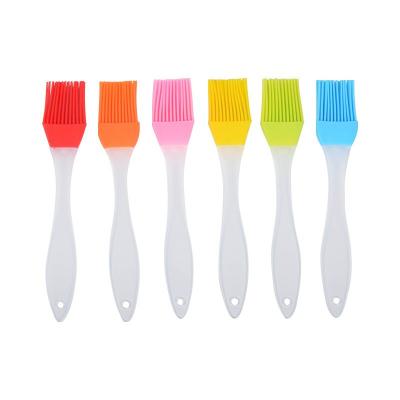 China Eco-Friendly Colorful Easily Cleaned Silicone Oil Brush For BBQ Grill Baking Kitchen Cooking for sale