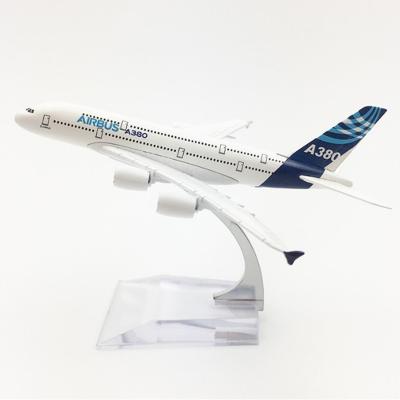 China Hot Selling Christmas Gift New Year's Gift Diecast Airbus A380 Resin Airplane Model Toy For Children for sale