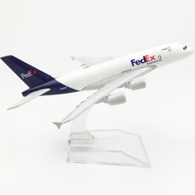 China Toy gift diecast toys for kids a380 federal express diecast airplane model for sale