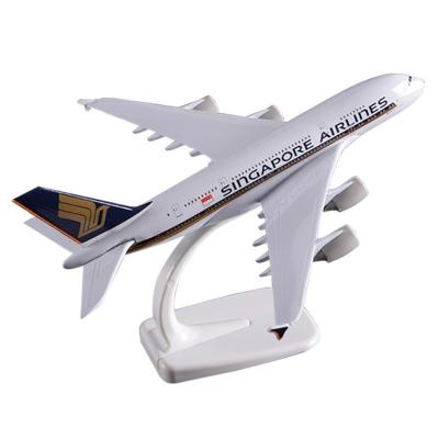 China Diecast Toy 20cm Alloy A380 Airbus Singapore Airlines Gift Plane Toy Children Toys Educational for sale