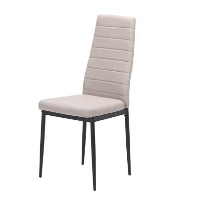 China Free Sample Modern Design Dining Chairs Luxury Style Leather Dining Chair With Metal Legs for sale