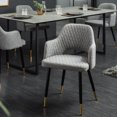 China Modern Upholstered Sneak Modern Steel Leg Luxury Modern Wood Kitchen Chairs Velvet Dining Chair for sale