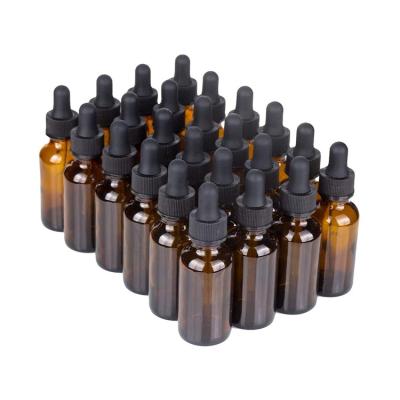 China Glass Bottle Cosmetic Tincture Bottles 30ml 10Ml 15Ml Amber Empty Glass Dropper Essential Oil Bottle for sale