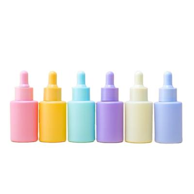 China Custom Thick Glass Oil Serum Hair Serum Dropper Glass Bottle 330ml Macaron Color for sale