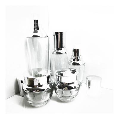 China Wholesale Customized Series Cosmetic Glass Pump Bottle Cosmetic Set Full Sets for sale