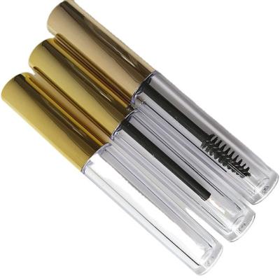 China With Brush Eyeliner 10ml Wholesale Circular Bottle Liquid Plastic Cosmetic Bottles With Brush for sale