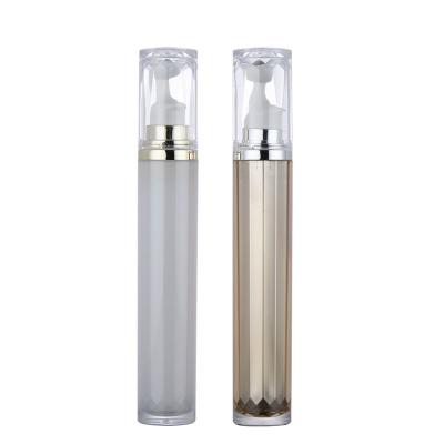 China Custom Gold Matte Roller Ball 15ml/20ml Circular Silver Matte Massage Lotion Bottle for sale