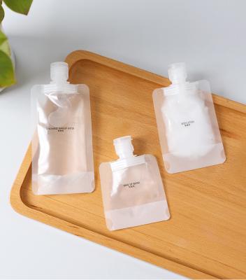 China Moisture Proof Reusable Holder Up Plastic Custom Liquid Bag, Spout Pouch For Pouch Cosmetic Packaging Skin Care for sale