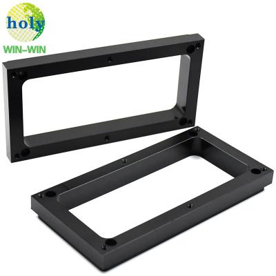 China Customized Printing Industry Aluminum Machine Parts Front Lid Precision Delrin CNC Machining Parts Plastic CNC Housing Black Cover for sale