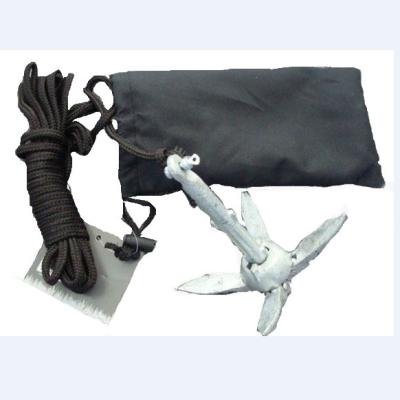 China 0.7kg Canoe Folding Anchor Hot Dipped Galvanized Yacht Boat Kayak Anchor 6sets/ctn for sale