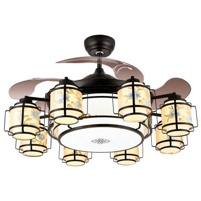 China 42 Inch Traditional Multi Head Traditional Chandelier Ceiling Fan Ceiling Fans Remote Control Invisible Ceiling Fan for sale