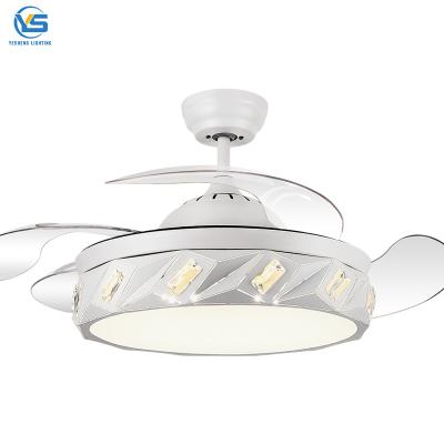 China Modern 42 inch 110v modern remote control bladeless 220v ceiling fans with lights lamp led designer luz scam ventilador oculto techo techo for sale