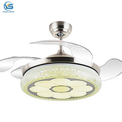 China Modern DC Motor Remote Control 42 Inch Ceiling Fans Lightweight Retractable Blades for sale