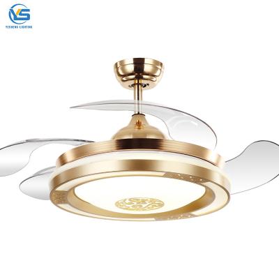 China EUROPEAN Wind Turbine Crystal Ceiling Fan Led Light Modern Luxury With Remote Rustic Chandelier for sale