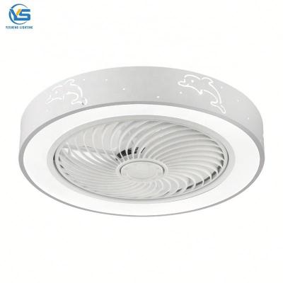 China Modern Designer Round Ceiling Lamp Bedroom Ceiling Fan With Remote Control European Chandelier Light For Living Room for sale