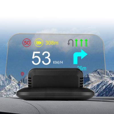 China 2022 Hot Selling Plug and Play HUD C1 OBD2+GPS Navigation For Car Over Speed ​​Alarm With Tachometer Flash Shield HUD Tpms Display OBD2 Measurement for sale