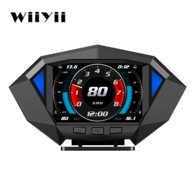 China 2022 new hot different auto diagnostic tool P1 electronic speed gauge&GPS OBD2 display universal UI 6 rpm main display for sale