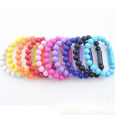 China Buddha beads Micro USB Phone Charger Cable Univeral Data Sync Bracelet Charging Cable for sale