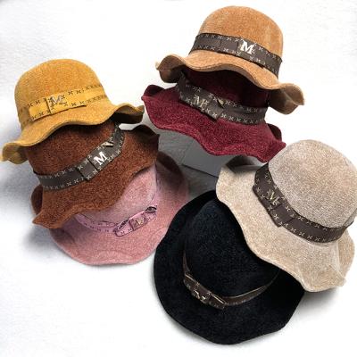 China COMMON Fashion Drop Shipping Warm Corduroy Hat With Logo Custom Women Winter Bucket Hats For for sale