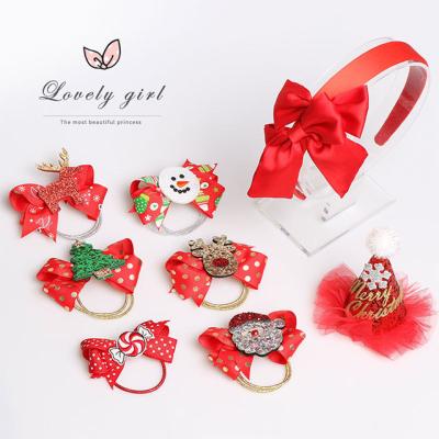 China Girls Hair Decoration Elk Christmas Baby Sequins New Set Hair Accessories Headband Wholesale for sale