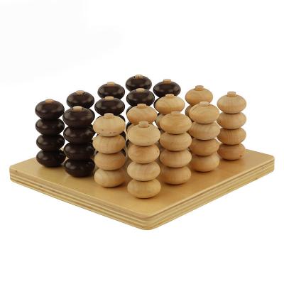 China Wood SE034 (NX) three four chess montessori wooden wardrobe educational toy montessori toys for sale