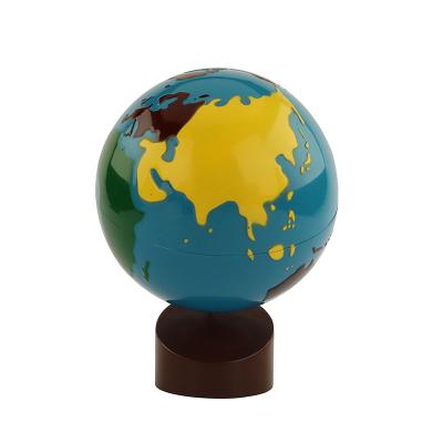 China GE084 (NX) Cloth Globe-World Parts Montessori Equipment Materials Geography Wooden Toy Montessori For AMS for sale