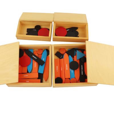 China LA043 Wooden Language Educational Wooden Toys Reading 1st and 2nd Analysis Box Montessori Material for sale