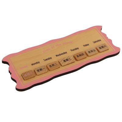 China LA207 Wooden Days Of The Week Montessori Language Wooden Material Educational Toys For Children for sale