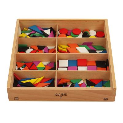 China Montessori NOO8 Wooden Materials Froebel Educational Toys Gabe 7 for sale