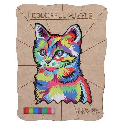 China Educational Toy HM-PZ007 Colorful Special Shaped Puzzles Cat Puzzle, Educational Toys, 3D Magic Puzzles. for sale