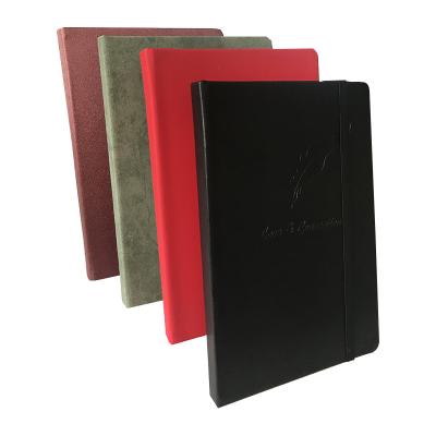 China paper & Luxury Custom Logo Cardboard Hardcover Leather Notebook Printing For Gift for sale