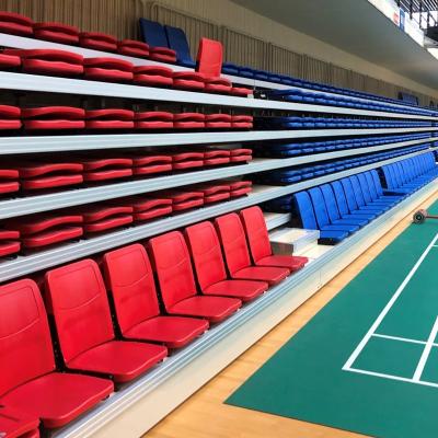 China Modern telescopic bleachers with the soft seats folded as spectacular seats for large activities for sale