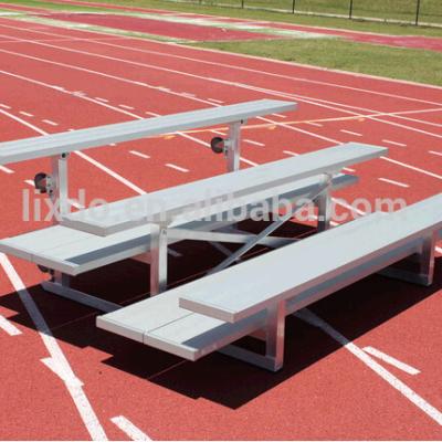 China Movable Aluminum Outdoor Bench Bleachers Mobile Grandstand Seating With Wheels LX-KT1101 for sale