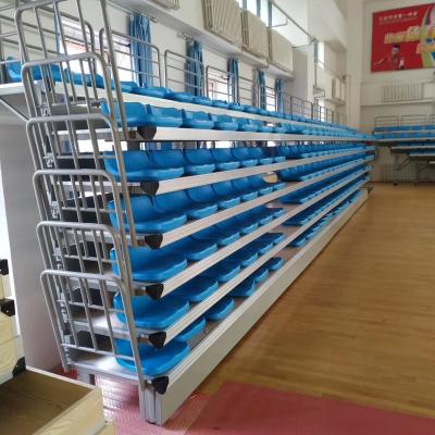 China Modern Portable Telescopic Grandstand Folding Installation Sport Bleacher Arena Cable Plastic Seating Grandstand for sale