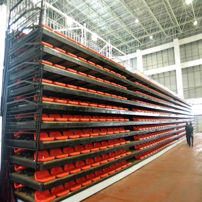 China Modern Telescopic Bleachers Retractable Seating System For School And Gymnasium Equipment Sports Center Supply Customized for sale