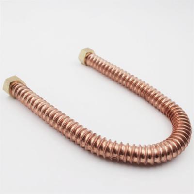 China Easy Installation Flexible Water Hose Metal Hose Copper Corrugated Portable Kitchen Faucet Hose for sale